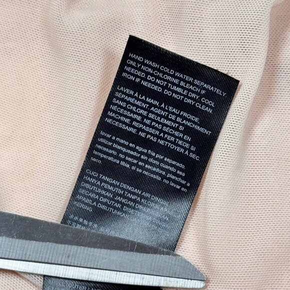 VTG Y2K BEBE  Lace Top Sz.M Petal Pink Stretch Coquette Romantic Victorian Boho - Picture 10 of 11